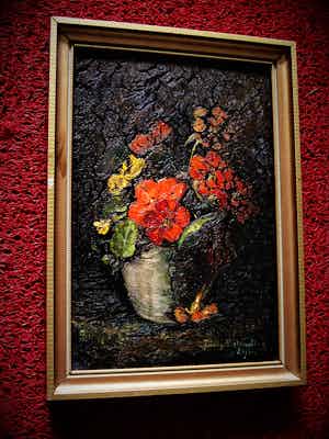 Louise Jacoba van Essen - Charmant 19e eeuws olieverf op paneel verkocht voor € 20!