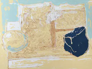 Vincent Rijnbende - abstracte zeefdruk zonder titel kopen? Bied vanaf 30!