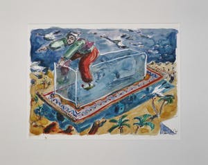 Frans Franciscus - Schoen in vitrine op vliegend tapijt kopen? Bied vanaf 90!