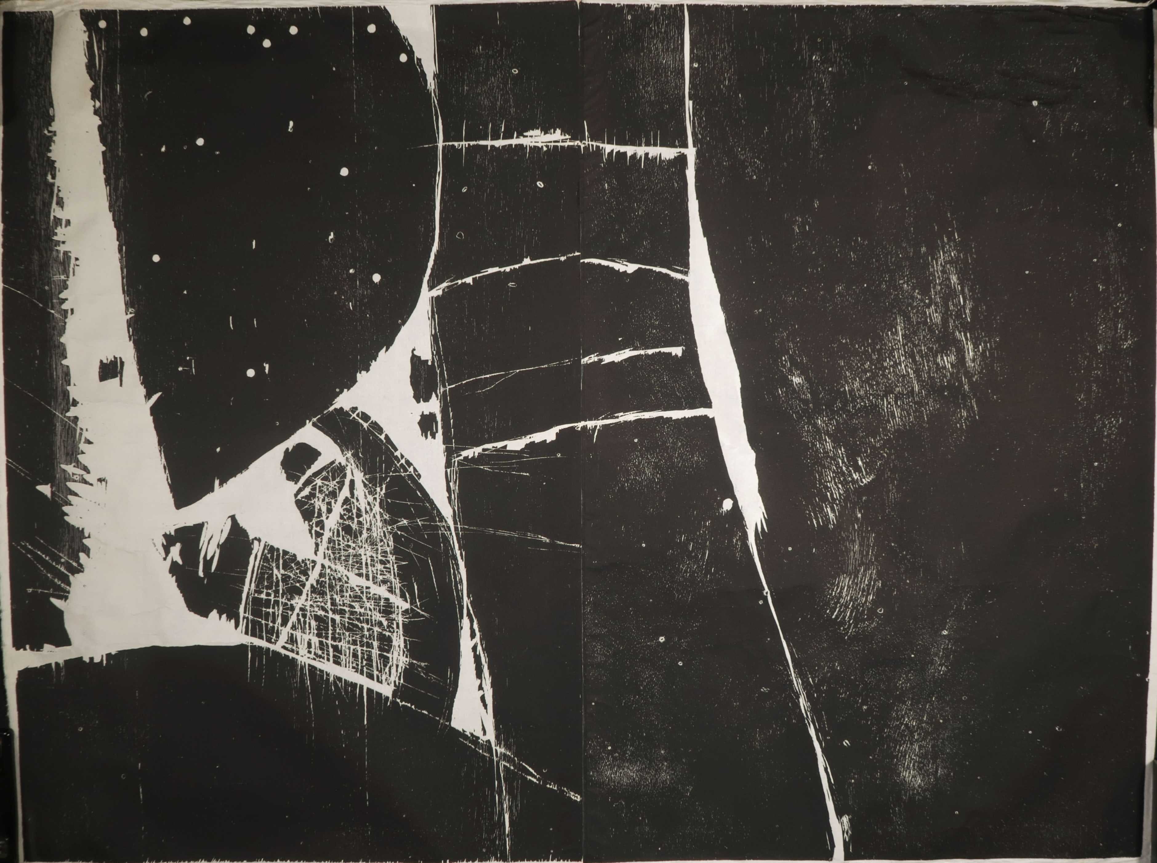 Guillaume Le Roy - Houtsnede, Zonder titel (groot) kopen? Bied vanaf 1!