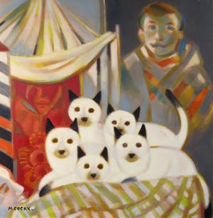 Marcel Cockx - Acryl op doek, Wij zijn de Siamese zusters - Ingelijst kopen? Bied vanaf 1!