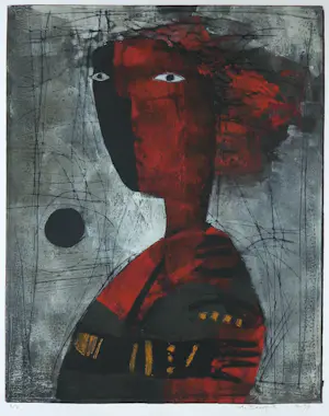 Alexander G Zakharov - Gemengde druktechniek (hoogdruk), Zonder titel - Ingelijst kopen? Bied vanaf 100!