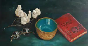 Onbekend - Stilleven rood boek met leesbril kopen? Bied vanaf 20!