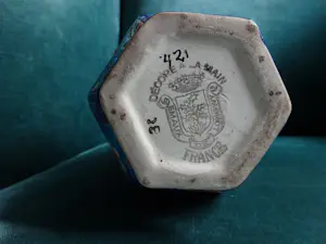 Emaux de Longwy - kleurijke floraal gedecoreerde cloisonne vaas kopen? Bied vanaf 95!