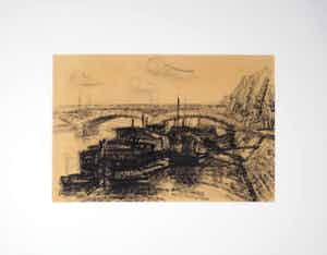 Wim Steijn - Krijttekening, Parijs verkocht voor € 50!