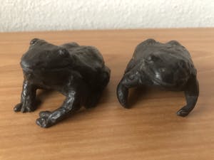 Brons (Onbekend) - Prachtig beeldje van 2 kikkers / kunnen ook apart kopen? Bied vanaf 35!