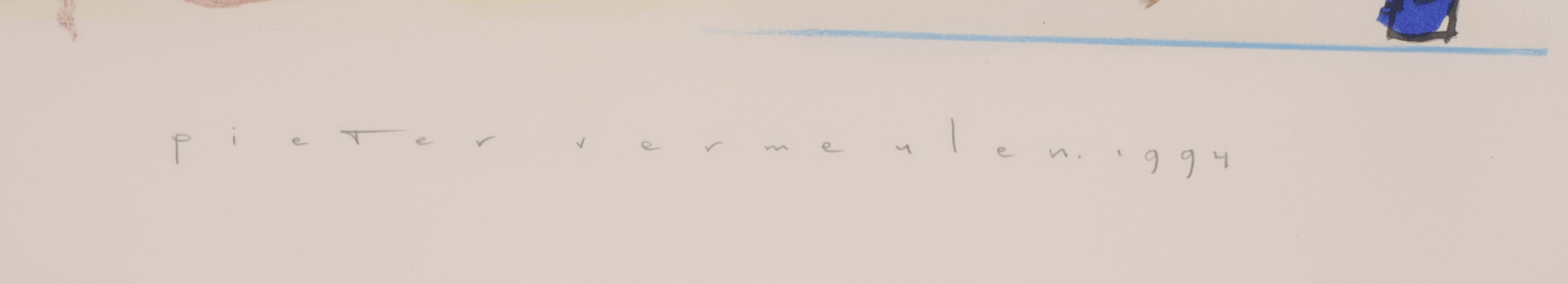 Pieter Vermeulen - Gemengde techniek, Z.T. - Ingelijst kopen? Bied vanaf 35!