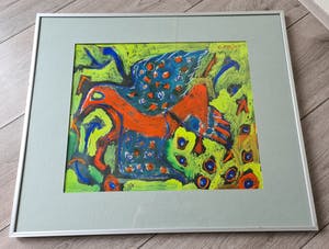 Niet of onleesbaar gesigneerd - Cobra achtig Pegasus paard kopen? Bied vanaf 1!