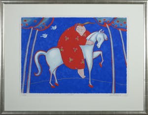 Ada Breedveld - Zeefdruk, Op stap - Ingelijst (Groot) kopen? Bied vanaf 50!