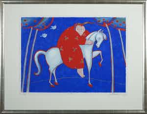 Ada Breedveld - Zeefdruk, Op stap - Ingelijst (Groot) verkocht voor € 50!