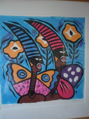 Clemens Briels - Zeefdruk, Nachtvlinders kopen? Bied vanaf 120!