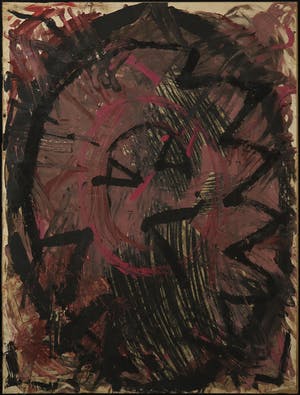 Martin Peulen - Gemengde techniek op (kranten)papier, Zonder titel kopen? Bied vanaf 10!