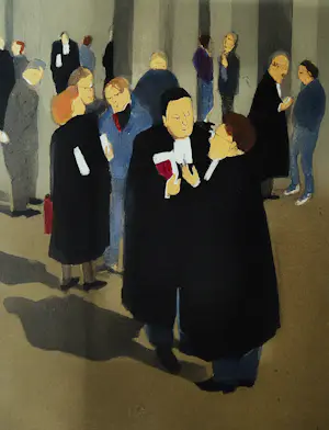 Willy Belinfante - Grote kleuren ets "salle des pas perdus / paleis van justitie" - bep. oplage kopen? Bied vanaf 58!