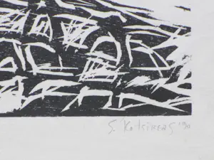 Stavros Kotsiréas - Verwachting II - Houtsnede kopen? Bied vanaf 80!