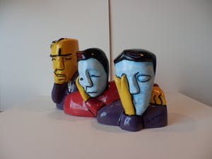 Herman Brood - SCULPTUUR HOREN ZIEN EN ZWIJGEN GROOT!! kopen? Bied vanaf 245!