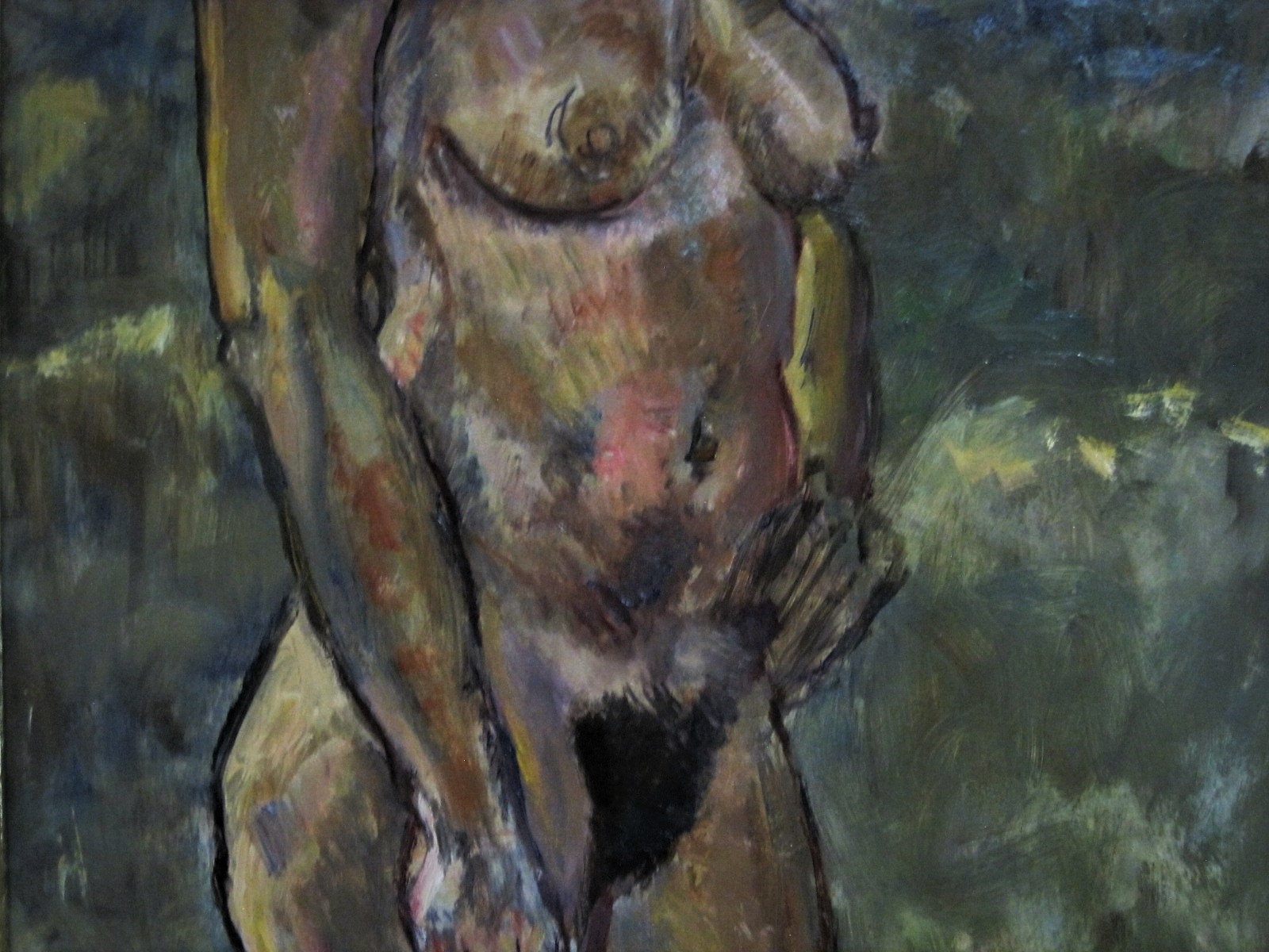 Josef Santen - GROOT impressionistisch olieverf "Naakte vrouw in de Duinen" kopen? Bied vanaf 1!