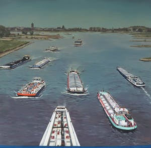 Valentin Bakardjiev - Olieverf op doek, Willem-Alexander Brug (Zeer groot) kopen? Bied vanaf 1!