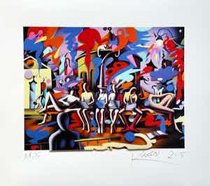 Mark Kostabi - Midnight at noon verkocht voor € 80!