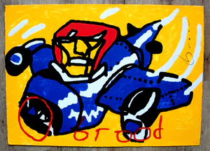 Herman Brood - zeefdruk: Vliegtuig (Laatste exemplaar!) kopen? Bied vanaf 399!