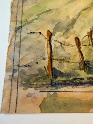 Jaap Weiland - Aquarel, Limburg, De weg naar Slenaken kopen? Bied vanaf 50!