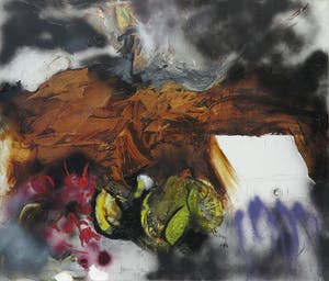 Ger Lataster - Gemengde techniek op doek, Z.T. Abstracte compositie - Ingelijst (Groot) kopen? Bied vanaf 2500!