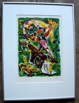 Jorg Immendorff - Ingelijste litho: The Rake II - 1995 kopen? Bied vanaf 325!