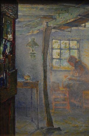 Niet of onleesbaar gesigneerd - impressionistisch werk van binnenzijde huis kopen? Bied vanaf 10!