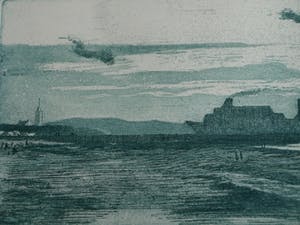 Huub Scheres - Ets , Aankomst in de avond – gesigneerd & ingelijst – 1979 – nr 2 van 10 kopen? Bied vanaf 10!