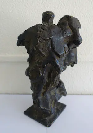 Brons (Onbekend) - Abstracte figuren , heel bijzonder beeld. kopen? Bied vanaf 230!