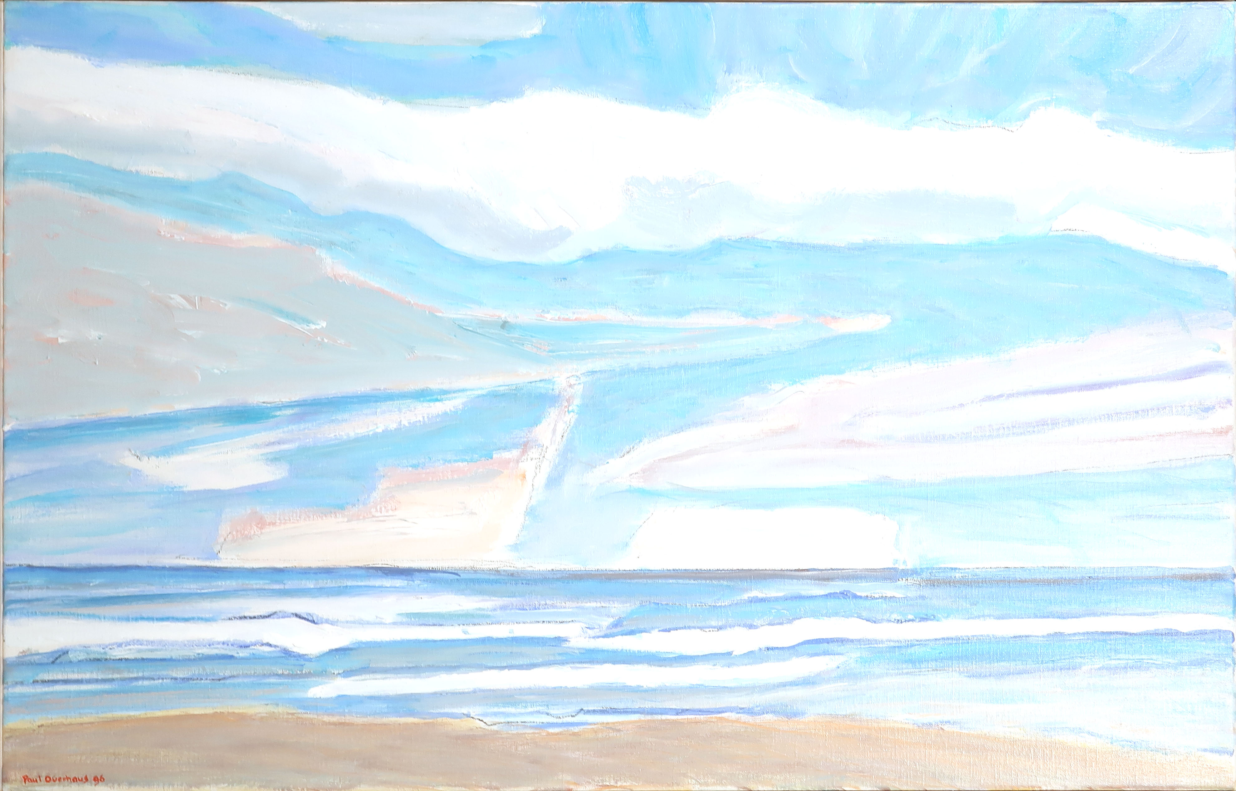 Paul Overhaus - Acryl op doek, Witte wolk - Ingelijst kopen? Bied vanaf 100!