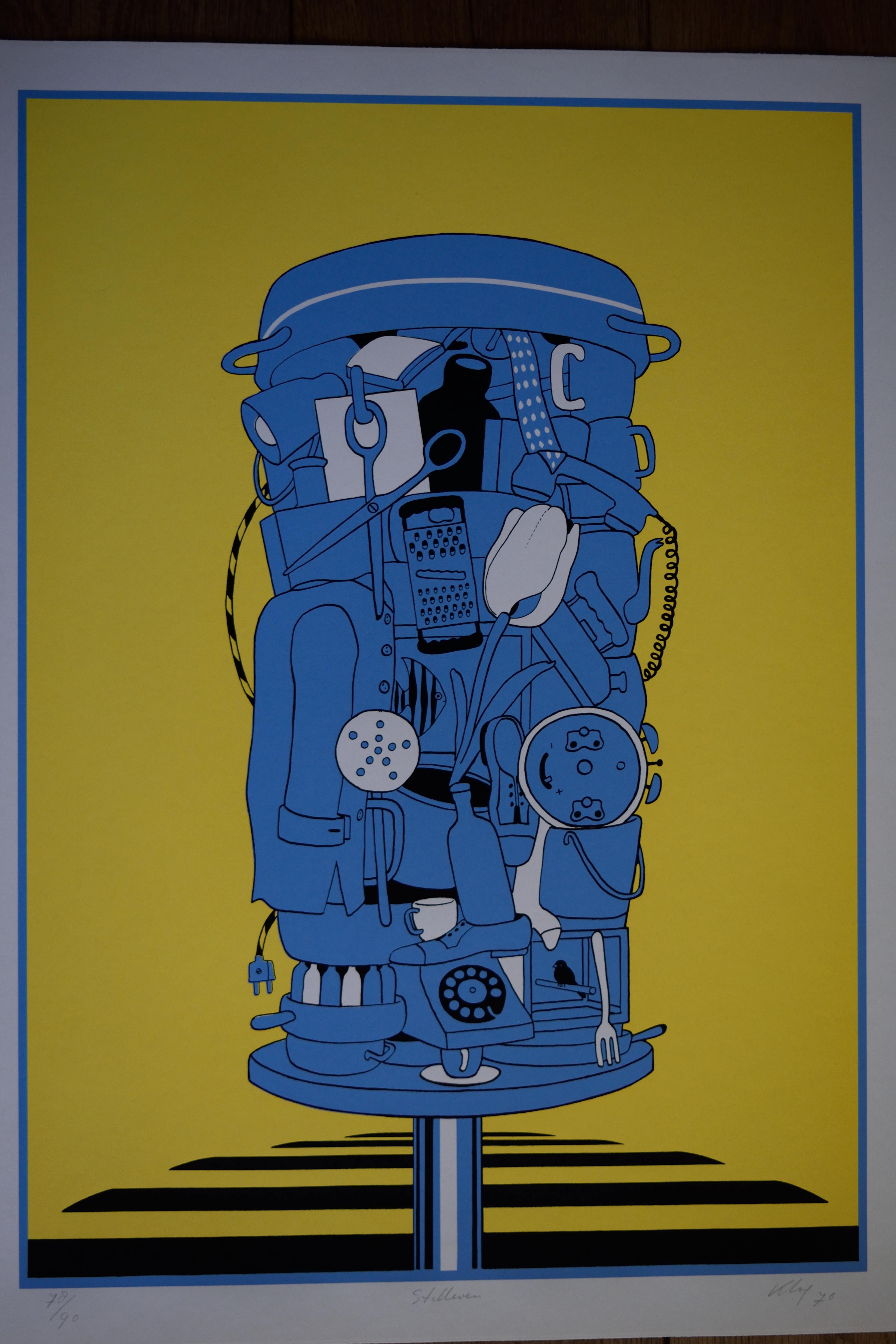 Ton Klop - Zeefdruk - Stilleven - 1970 kopen? Bied vanaf 50!