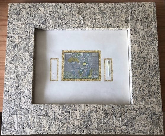 Catharina Naus - 4 heel aparte werkjes waarvan ook de lijst een kunstwerk is. kopen? Bied vanaf 35!