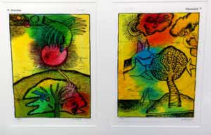 Corneille - 2 zeefdrukken: Flevoland en Drenthe - 2009 verkocht voor € 299!