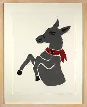 Fons Haagmans - Litho met applicatie, J.J. Grandville - Ingelijst (Groot) verkocht voor € 60!