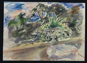 Jan Sluijters (jr.) - Aquarel, Landschap kopen? Bied vanaf 35!