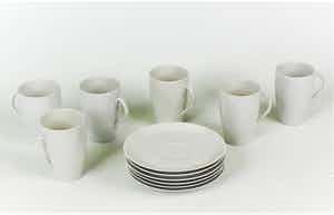 N.V. Porselein- en Tegelfabriek Mosa - 6 Mosa kop en schotel verkocht voor € 1!