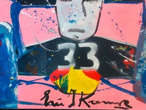 Eric-Jan Kremer - ERIC JAN KREMER ( Koopje ) Max Verstappen-Doek-Gesigneerd !. kopen? Bied vanaf 149!