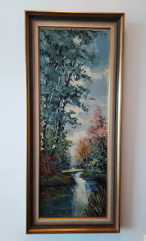 Willem Frederik Reinders - Bosgezicht met riviertje kopen? Bied vanaf 120!