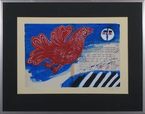 Corneille - Zeefdruk, Hommage aan Stravinsky - Ingelijst kopen? Bied vanaf 200!