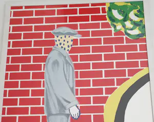 Roger Raveel - Man voor rode bakstenen muur kopen? Bied vanaf 1475!