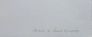 Antoine de Saint-Exupery - LE PETIT PRINCE / KLEURLITHO / 40x31cm / DROOGSTEMPEL kopen? Bied vanaf 35!