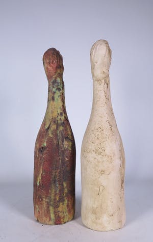 Sjer Jacobs - Keramiek, Flessen met hoofden kopen? Bied vanaf 1!