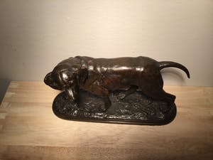 Paul edouard Delabrierre - Bronzen jachthond kopen? Bied vanaf 200!