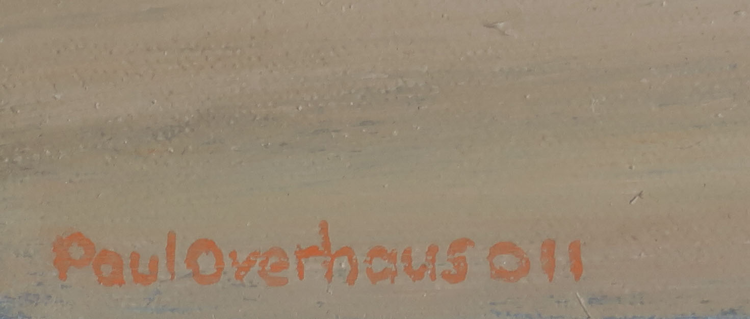 Paul Overhaus - Olieverf op doek, Tegenlicht - Ingelijst kopen? Bied vanaf 1!
