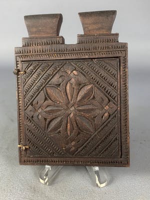 Dogon - Ethiopisch wooden icon with 2 handpainted icons. - Ethiopia kopen? Bied vanaf 65!