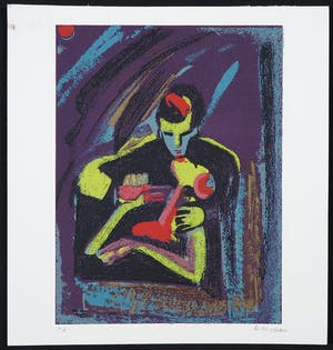 Niet of onleesbaar gesigneerd - Litho, Zonder titel kopen? Bied vanaf 1!