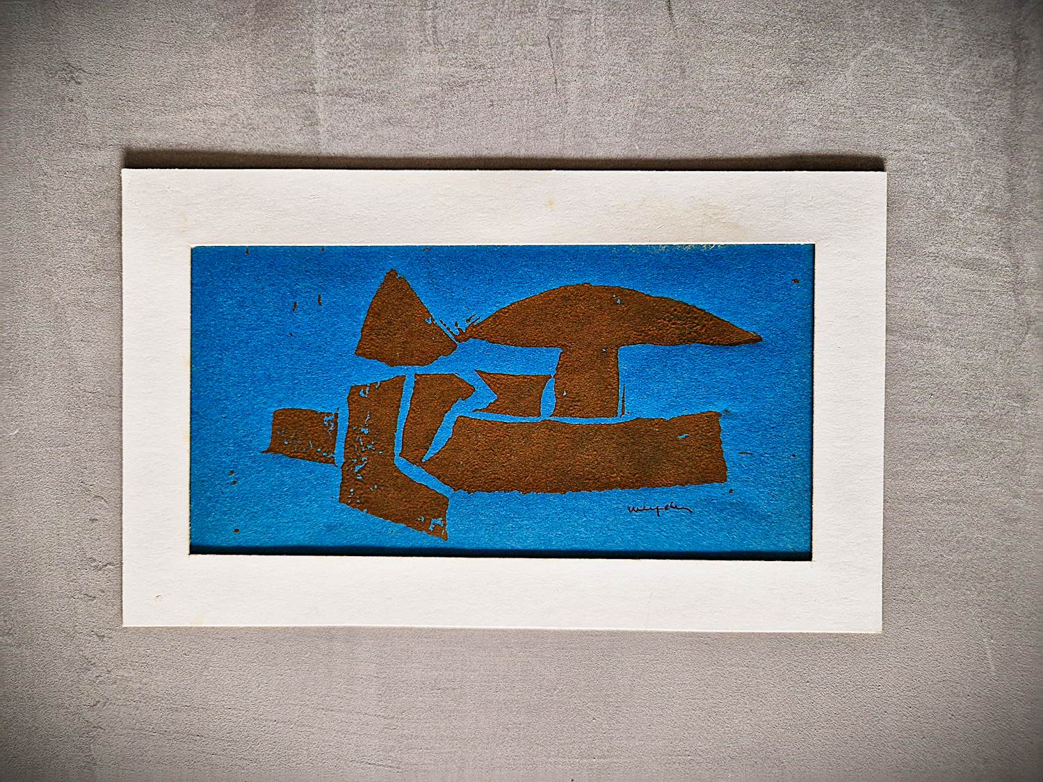 Hermanus van der Meijden - ca. 1950 - "Art Concret" - handgekleurde linosnede - geometrische abstractie kopen? Bied vanaf 47!