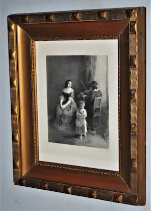 Reinier Craeyvanger - Familiescene met violist - litho kopen? Bied vanaf 45!