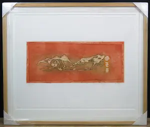 Jan Montyn - Ets, Zonder titel - Ingelijst kopen? Bied vanaf 75!