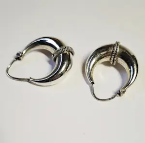 Nieuwe zilveren handgemaakte vintage etnische stijl hoepels oorbellen kundal kopen? Bied vanaf 65!